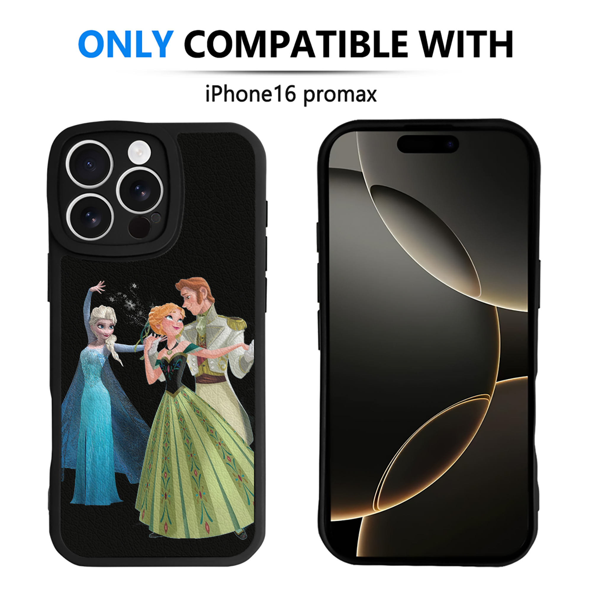 （画像用） アナと雪の女王 アンナ エルサ Frozen Anna Elsa 【iPhone 16シリーズ対応】シリコンスマホケース（レザー調） 材質：シリコン